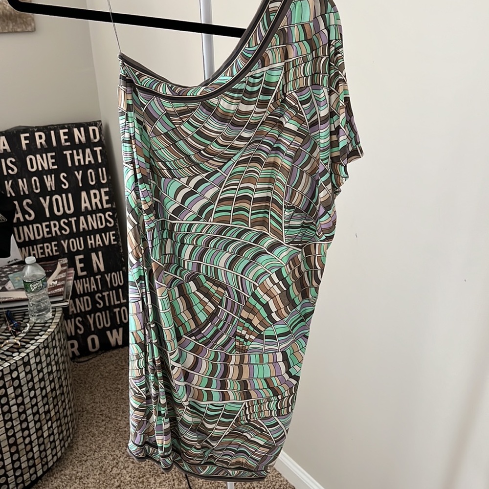 Trina Turk one shoulder Grecian dress size P